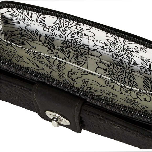 Vera Bradley Women's Microfiber Turnlock Wallet with RFID Protection - Picture 7 of 12